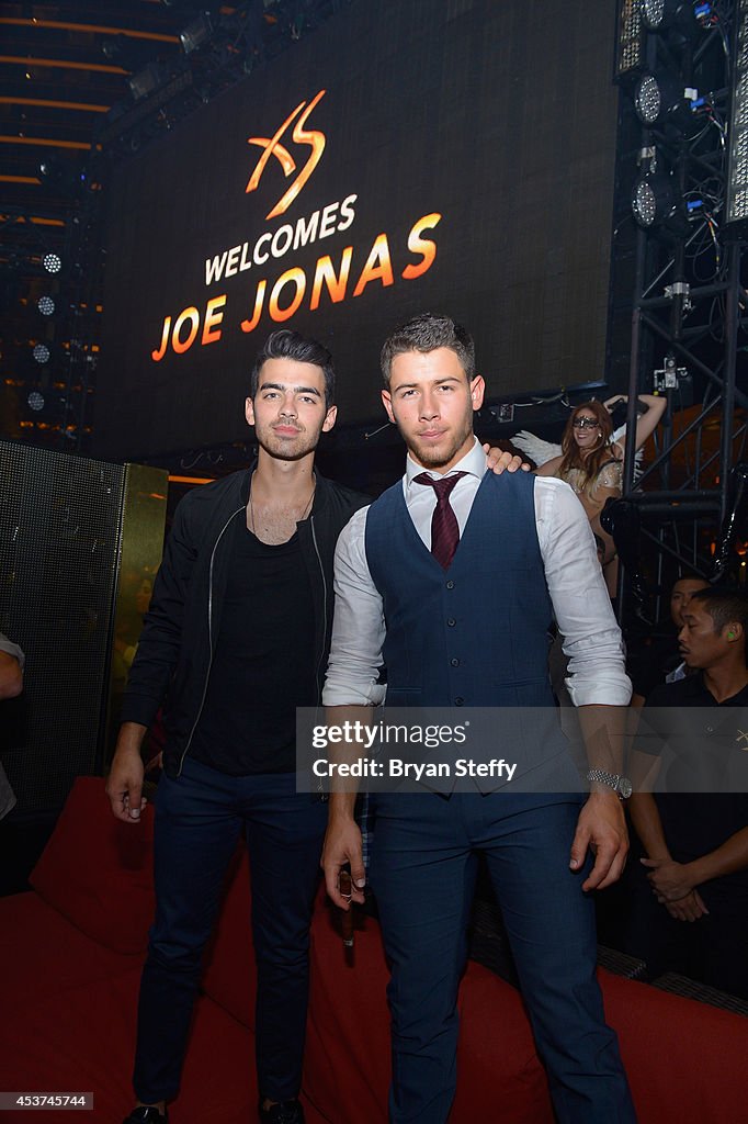 Joe Jonas Celebrates His 25th Birthday At XS Nightclub In Las Vegas