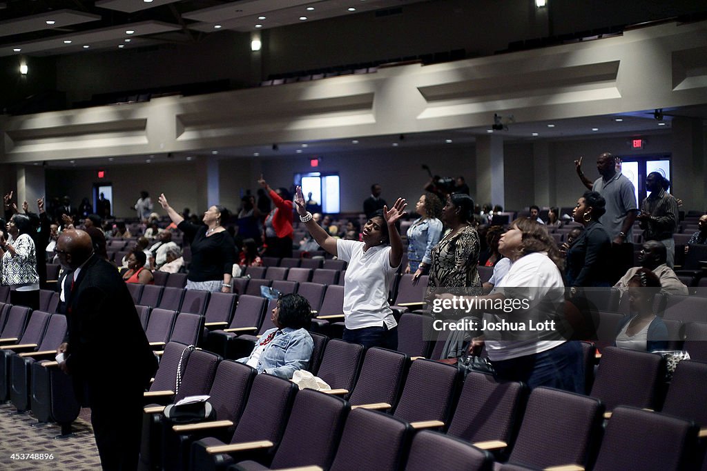 Ferguson Residents Attend Sunday Service At Local Church