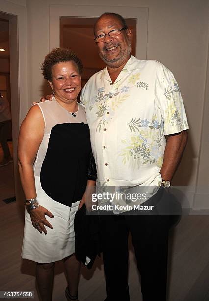 Of BET Debra Lee and Dick Parsons attend Apollo in the Hamptons at The Creeks on August 16, 2014 in East Hampton, New York.