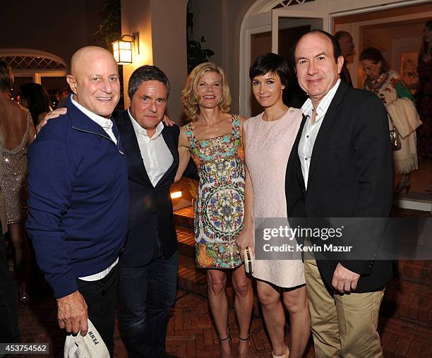 Ron Perelman, Cassandra Huysentruyt Grey, Brad Grey, Deborah Dauman and President and CEO of Viacom Philippe Dauman attend Apollo in the Hamptons at...