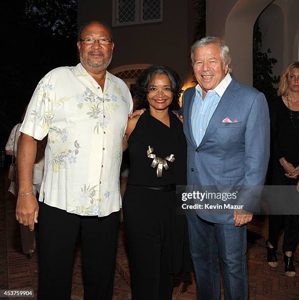 Dick Parsons, President and CEO of Apollo Jonelle Procope and Robert Kraft attend Apollo in the Hamptons at The Creeks on August 16, 2014 in East...