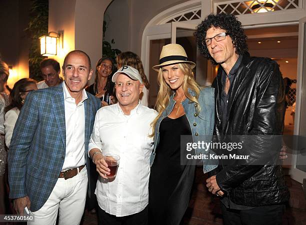 Matt Lauer, Ron Perelman, Beth Stern and Howard Stern attend Apollo in the Hamptons at The Creeks on August 16, 2014 in East Hampton, New York.