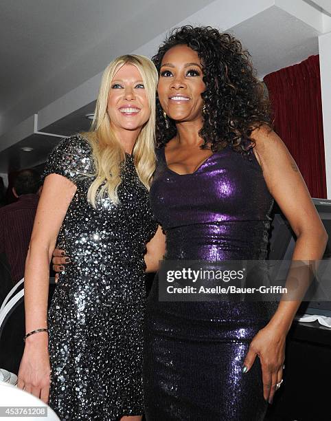 Actors Tara Reid and Vivica A. Fox attend Vivica A. Fox's 50th birthday celebration at Philippe Chow on August 2, 2014 in Beverly Hills, California.