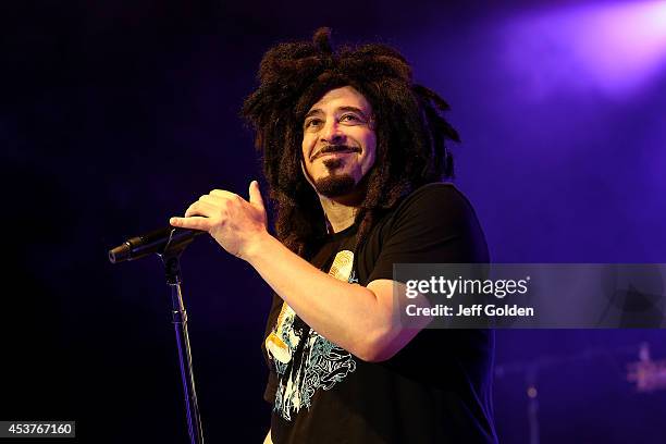 Adam Duritz of Counting Crows performs at The Greek Theatre on August 17, 2014 in Los Angeles, California.