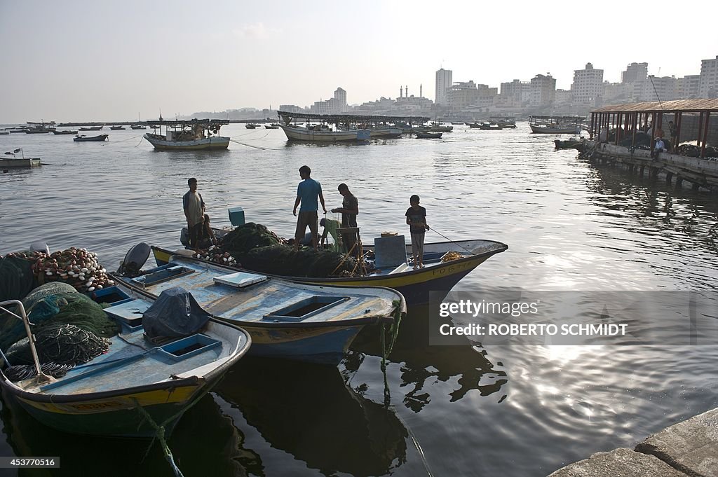 PALESTINIAN-ISRAEL-CONFLICT-GAZA-HARBOUR