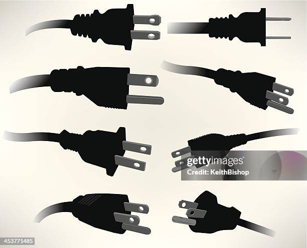 electrical plugs - power plug stock illustrations