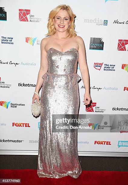 Helen Dallimore arrives at the 2014 Helpmann Awards at the Capitol Theatre on August 18, 2014 in Sydney, Australia.