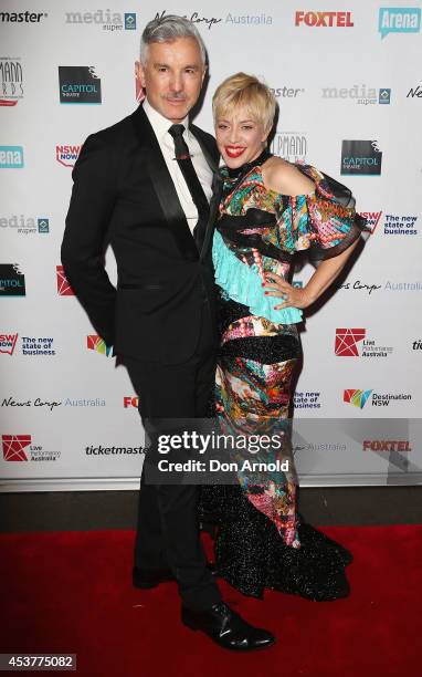 Baz Lurhmann and Catherine Martin arrive at the 2014 Helpmann Awards at the Capitol Theatre on August 18, 2014 in Sydney, Australia.