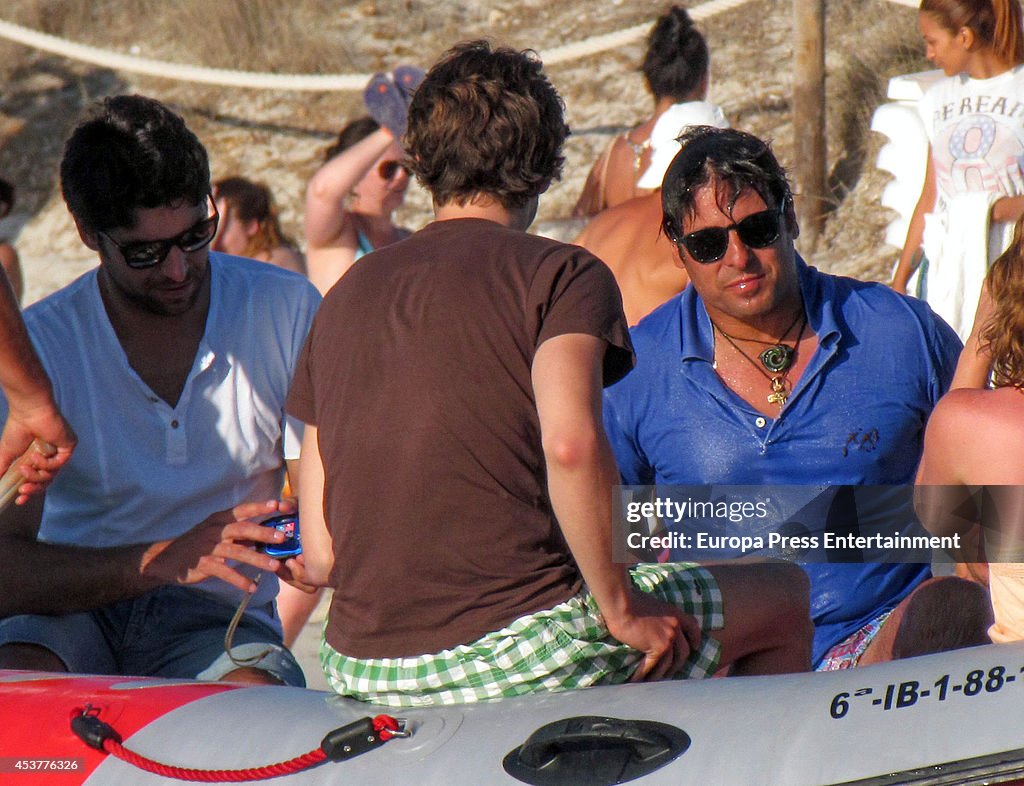 Francisco Rivera and Cayetano Rivera Sighting In Formentera - July 30, 2014