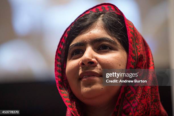 Malala Yousafzai, an education and women's rights activist, attends a conference on the United Nation's Millenium Development Goals on August 18,...