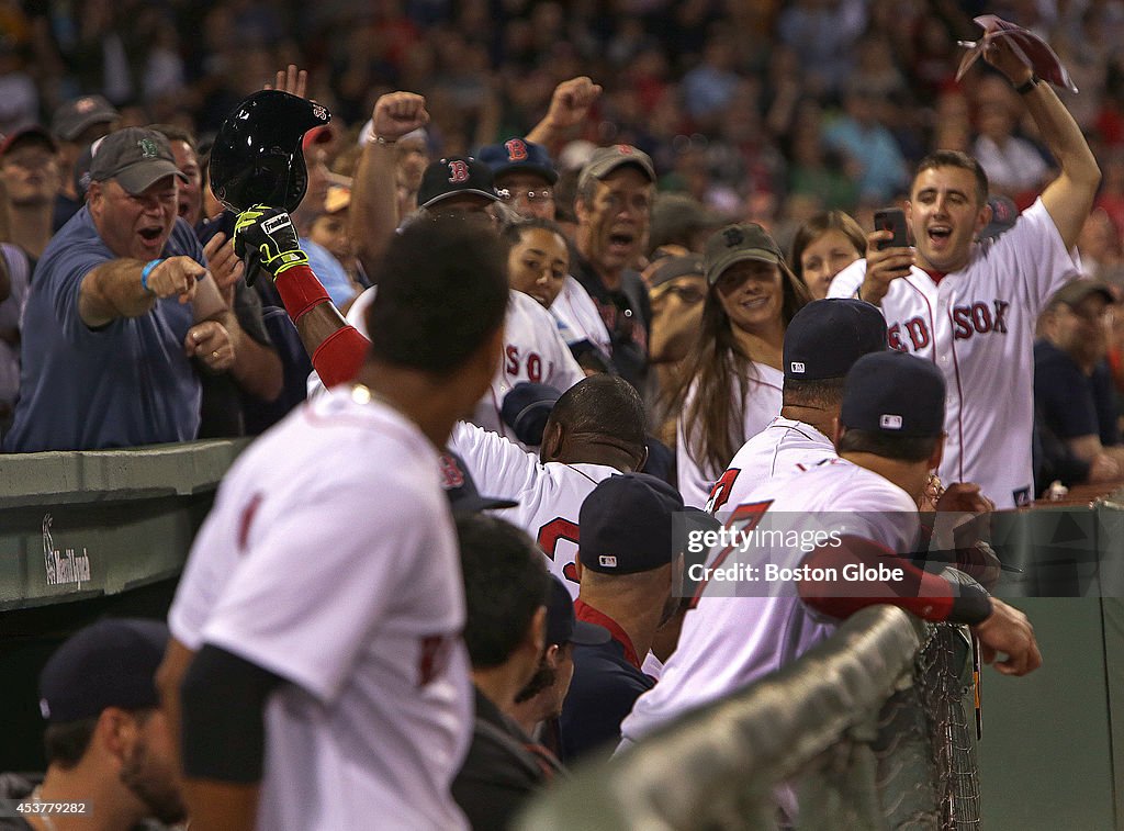 The Houston Astros Vs. The Boston Red Sox At Fenway Park