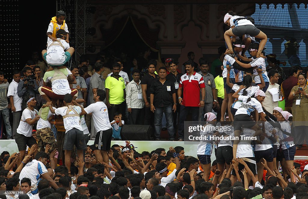 Mumbaikars Take Part Dahi Handi Festival On Janmashtami