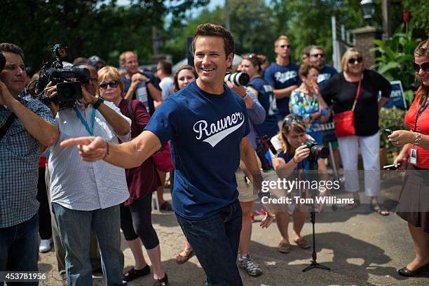 Reps. Aaron Schock, R-Ill., attends Republican Day at the Illinois State Fair in Springfield, Ill., August 14, 2014.