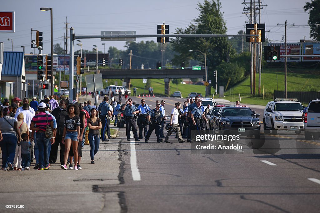 Protest in Ferguson over teens death