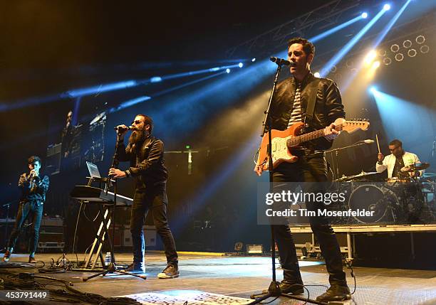 Spencer Ludwig, Sebu Simonian, and Ryan Merchant of Capital Cities perform as part of Radio 94.7's Electric Christmas at Sleep Train Arena on...