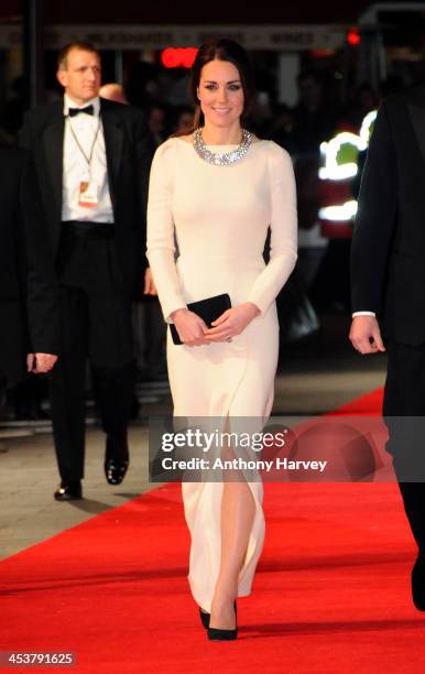 Catherine, Duchess of Cambridge attends the Royal film performance of "Mandela: Long Walk to Freedom" on December 5, 2013 in London, United Kingdom.