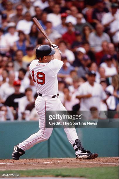 Dante Bichette of the Boston Red Sox bats during a game against the New York Yankees at Fenway Park on Spetember 9, 2000 in Boston, Massachusetts....