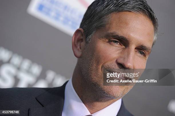 Actor Jim Caviezel attends the Los Angeles premiere of 'When The Game Stands Tall' at ArcLight Hollywood on August 4, 2014 in Hollywood, California.
