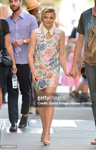 Chloe Moretz is seen on August 18, 2014 in New York City.