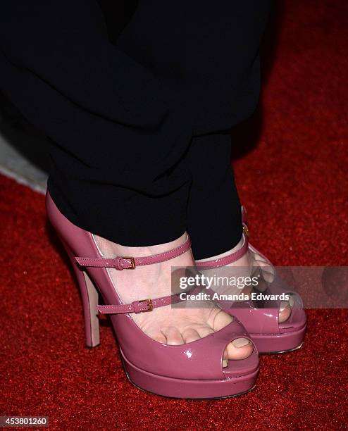 Actress Claudia Levy arrives at the Los Angeles premiere of "Are You Here" at the ArcLight Hollywood on August 18, 2014 in Hollywood, California.