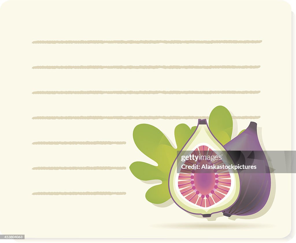 Figos com leafs em recipepaper.