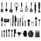 Kitchen Utensils Silhouette Pack 1 - Cooking Tools