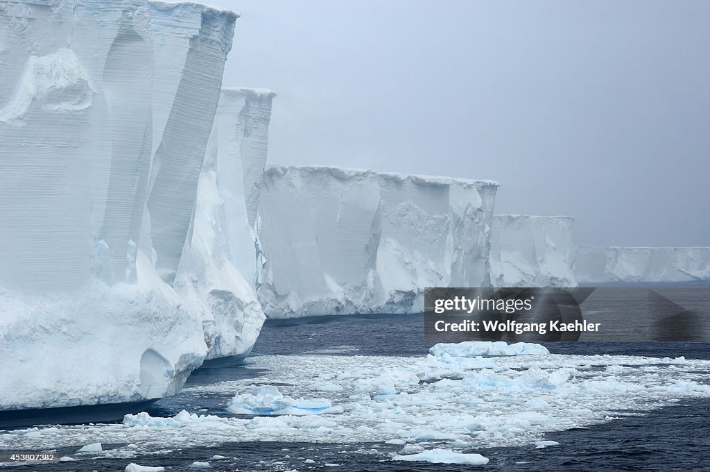 Antarctica, Near Elephant Island, Tabular Iceberg, Piece...