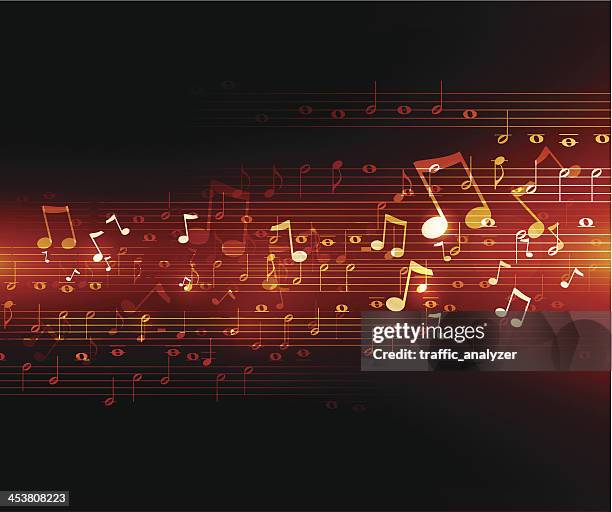 ilustraciones, imágenes clip art, dibujos animados e iconos de stock de música de fondo - pentagrama