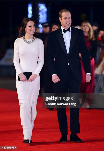 Catherine, Duchess of Cambridge and Prince William, Duke of Cambridge attend the Royal film performance of "Mandela: Long Walk To Freedom" at Odeon...