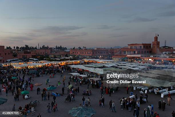 General view of Jemaa El Fna square at 13th Marrakech International Film Festival on December 5, 2013 in Marrakech, Morocco.