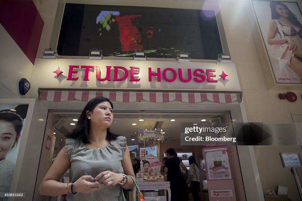 Inside Amorepacific Corp.'s Etude House Cosmetics Store As Chinese Consumers Lift Korea's Kospi