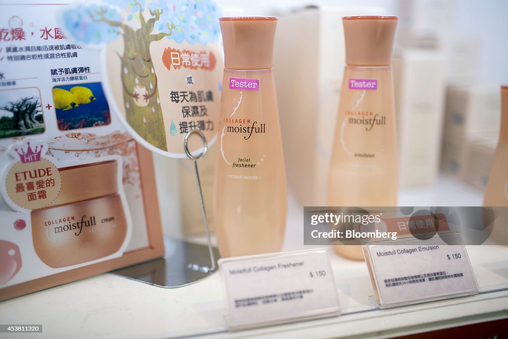 Inside Amorepacific Corp.'s Etude House Cosmetics Store As Chinese Consumers Lift Korea's Kospi