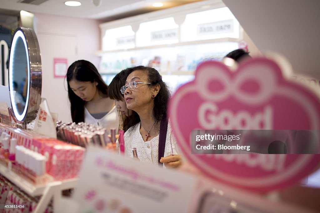 Inside Amorepacific Corp.'s Etude House Cosmetics Store As Chinese Consumers Lift Korea's Kospi