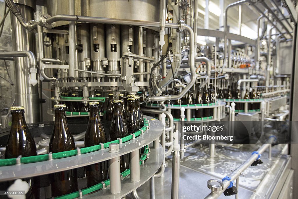 Beer Manufacture At The Paulaner Brauerei GmbH Brewery Ahead Of Oktoberfest