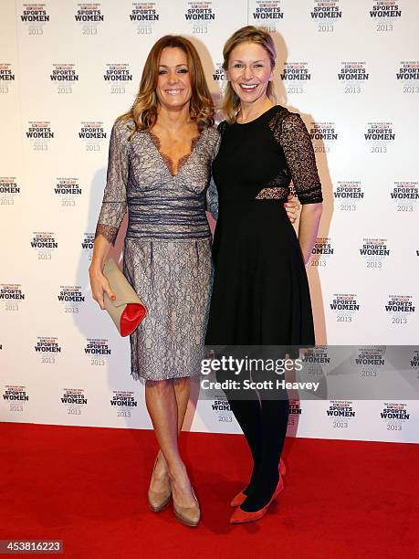 Di Dougherty and Natalie Pinkham attend The Sunday Times & Sky Sports Sportswomen of the Year awards at Sky on December 5, 2013 in Isleworth, England.