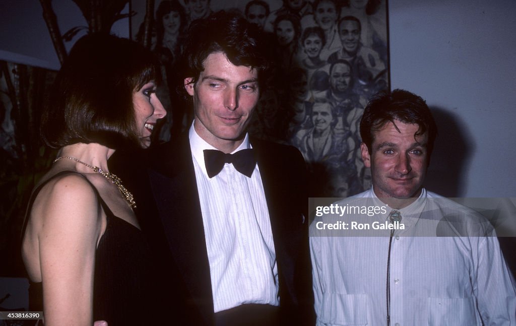 Mafison Reeve Actress Karen Akers, actor Christopher Reeve and actor Robin Williams ...
