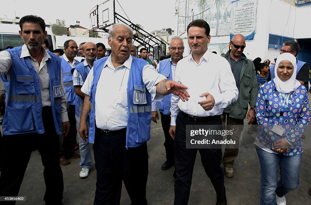 UNRWA Commissioner-General Pierre Krahenbuhl in Gaza