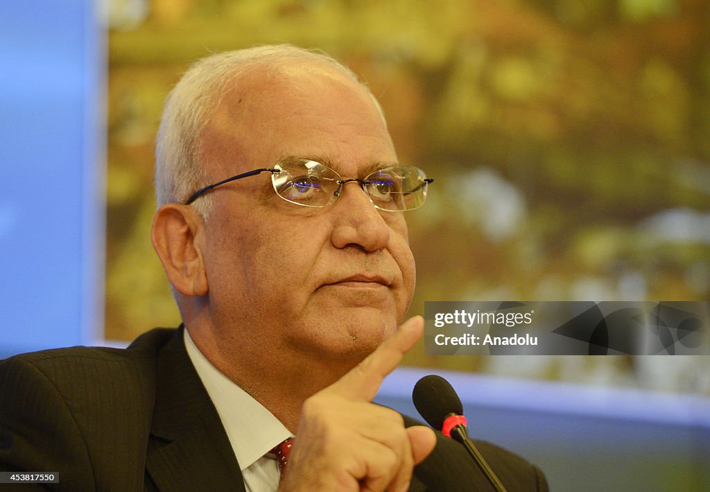 Chief Palestinian negotiator Saeb Erekat in Moscow