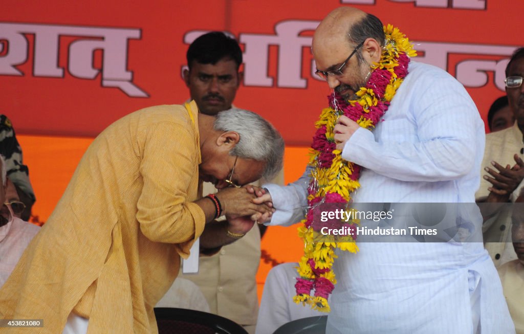 BJPs National President Amit Shah Visits Lucknow