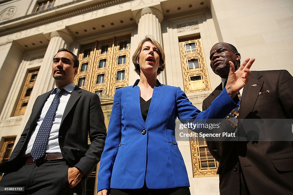 Primary Challenger To Mayor Cuomo Zephyr Teachout Holds News Conference In Brooklyn