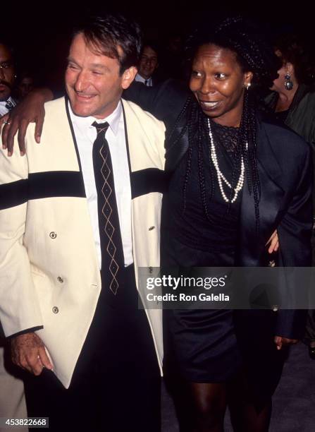 Actor Robin Williams and actress Whoopi Goldberg attend the Sixth Annual Women in Film Festival - Award for Excellence Salute to Whoopi Goldberg on...