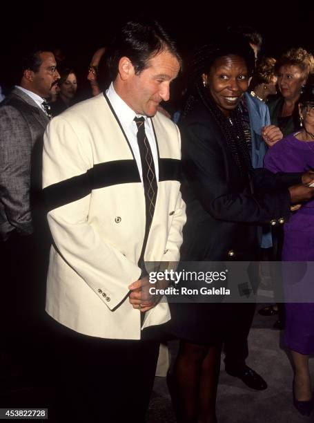 Actor Robin Williams and actress Whoopi Goldberg attend the Sixth Annual Women in Film Festival - Award for Excellence Salute to Whoopi Goldberg on...