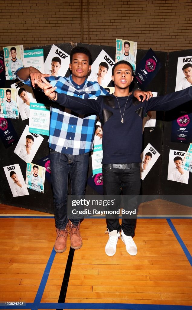 Trevor Jackson And Diggy Simmons Promotional Appearance In Chicago