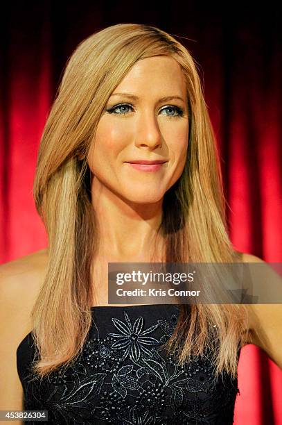 Actress Jennifer Aniston's wax figure is unveiled at Madame Tussauds on August 19, 2014 in Washington, DC. The museum receives the figure just in...