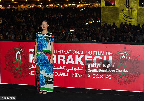 French actress Marion Cotillard attends the 'Public Enemies' Presentation during the 13th Marrakech International Film Festival on December 5, 2013...