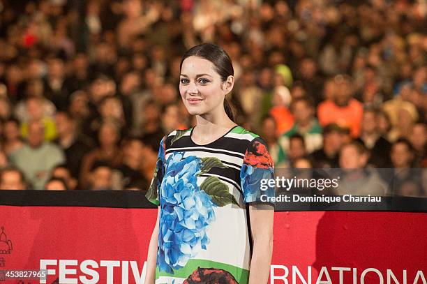 French actress Marion Cotillard attends the 'Public Enemies' Presentation during the 13th Marrakech International Film Festival on December 5, 2013...