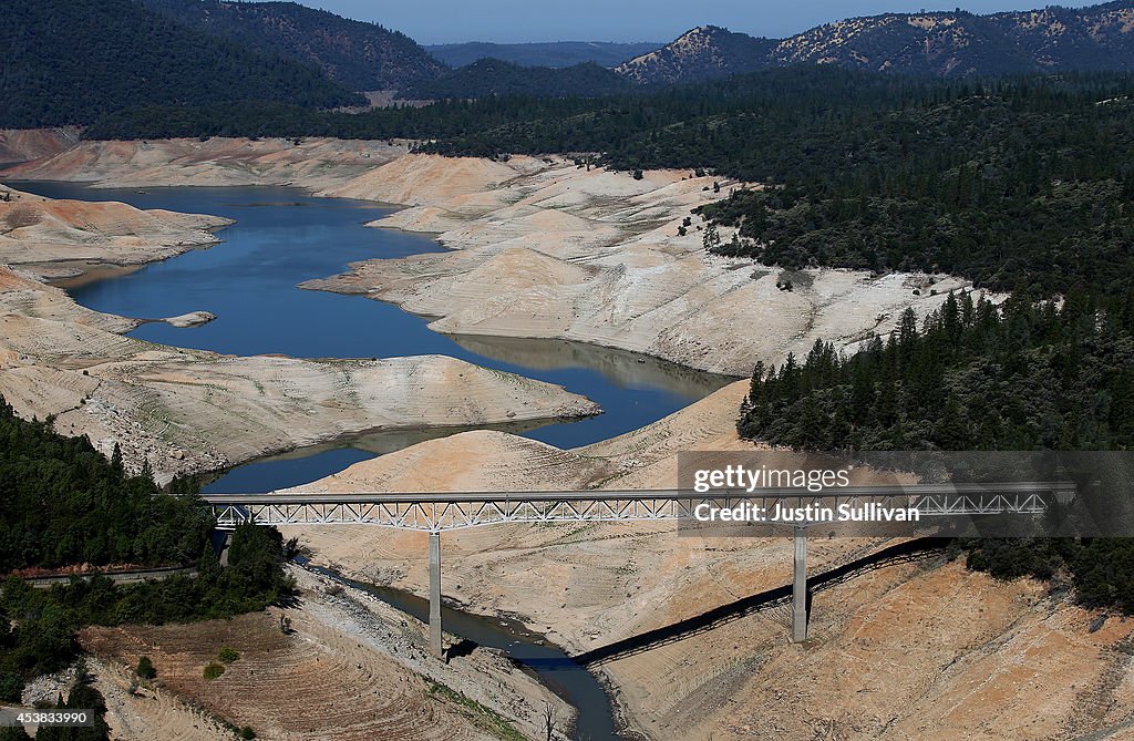 Statewide Drought Takes Toll On California's Lake Oroville Water Level