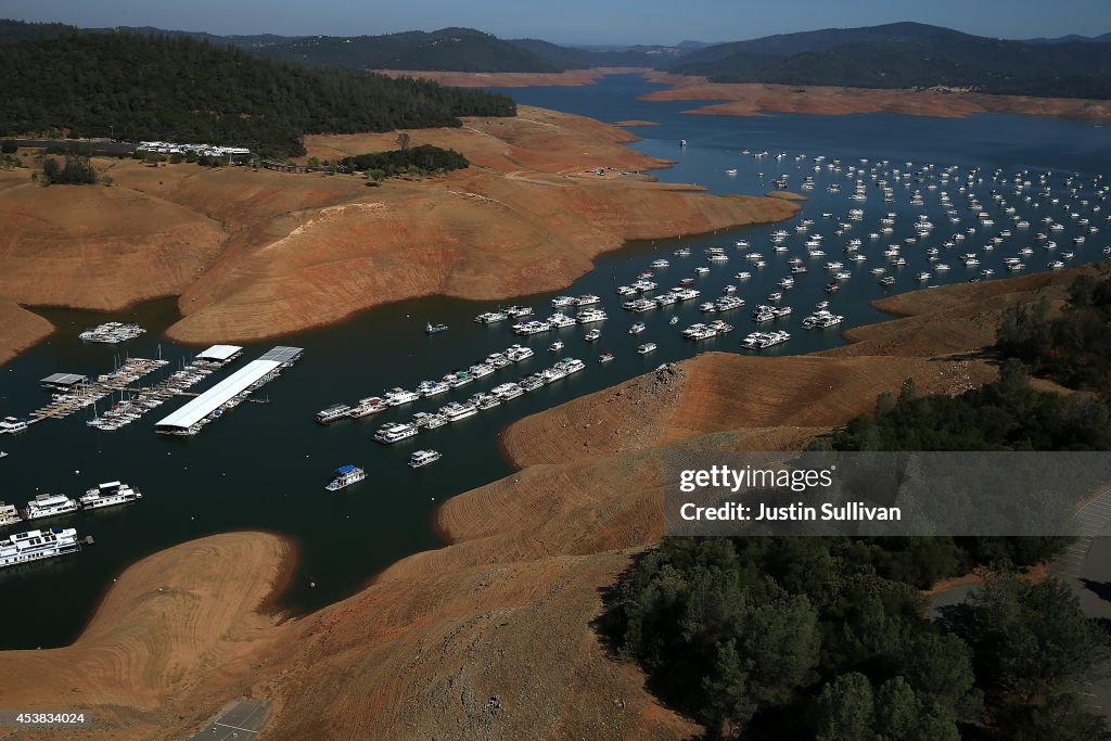Statewide Drought Takes Toll On California's Lake Oroville Water Level