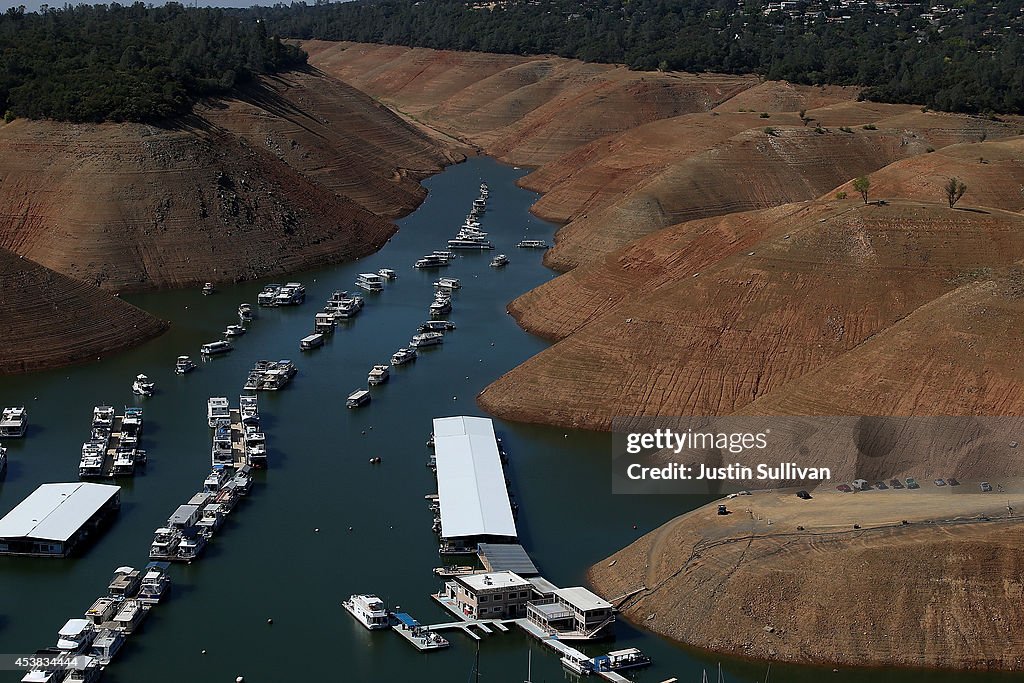 Statewide Drought Takes Toll On California's Lake Oroville Water Level