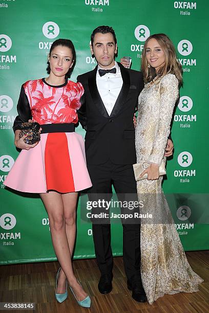 Elonora Carisi, Luca Finotti and Candela Novembre attend Women's Circle 2013 In Milan on December 5, 2013 in Milan, Italy.